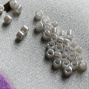 Miyuki 11/0 Delica Glass Beads- WHITE PEARL (2004)