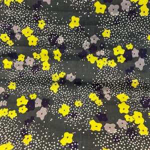Echino- Floret- Japanese Cotton Double Gauze Fabric- Gray