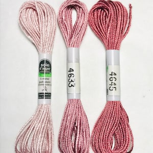 Au Ver A Soie- Soie d&#39;Alger- 3 Skeins- Blush- 5M