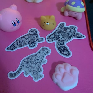 Zentangle Animal Stickers
