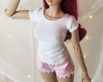 Fitted Shirt for Dollfie Dream, Smart Doll, and Other 1/3 SD Dolls - White