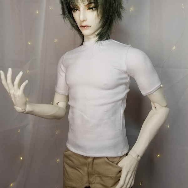 BJD Basic White T-Shirt 70 cm Uncle