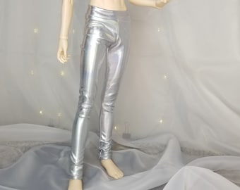 Leggings for Minifee, Mini Dollfie Dream, Imomodoll, and Other 1/4 MSD Dolls - Silver Holo