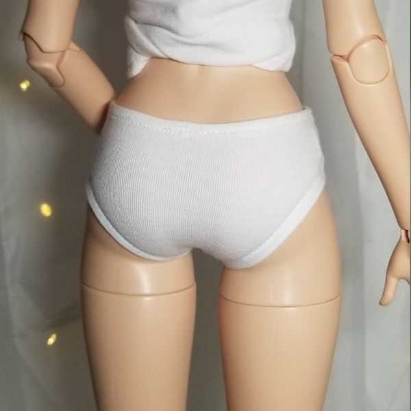 BJD Basic White Hipster Panties 1/3 SD