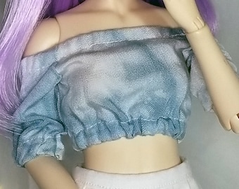 Bubble Top for Mini Dollfie Dream, Minifee, Imomodoll, and Other 1/4 MSD Dolls - Crystal Wash Blue