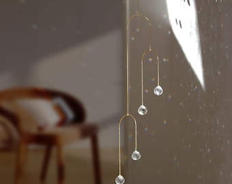 Crystal suncatcher prism for window, crystal prism, big suncatcher, minimalist decor, crystal sun catcher, new home gift crystal decor