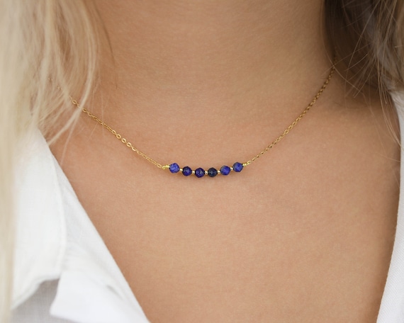 Collier Pierres Naturelles - Améthyste, Labradorite Et Quartz - Longueur 41-45 Cm - Cadeau