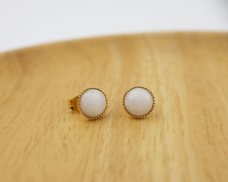 Front back earrings / gemstone earrings / ear jacket / ear stud earrings / gemstone stud earrings image 10