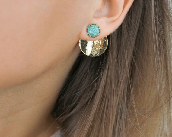Gemstone earrings etsy deals