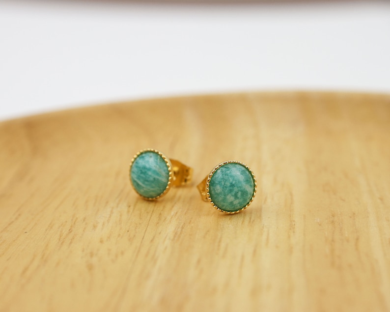 Front back earrings / gemstone earrings / ear jacket / ear stud earrings / gemstone stud earrings image 9