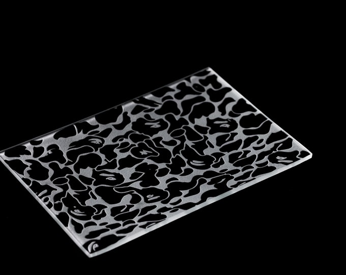 BAPE Camo Pattern Streetwear Inspired Glass Rolling Tray Etsy