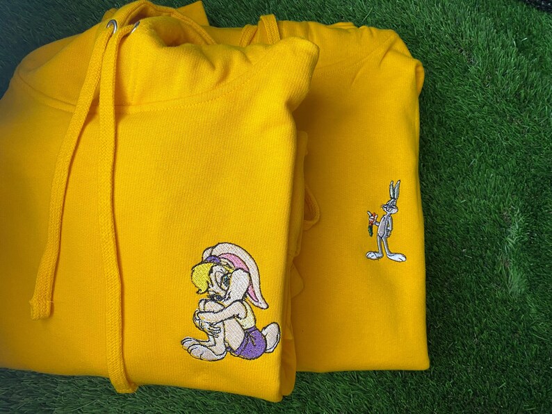 Looney Tunes Custom Hoodie Embroidery Lola Bunny Bugs Bunny | Etsy