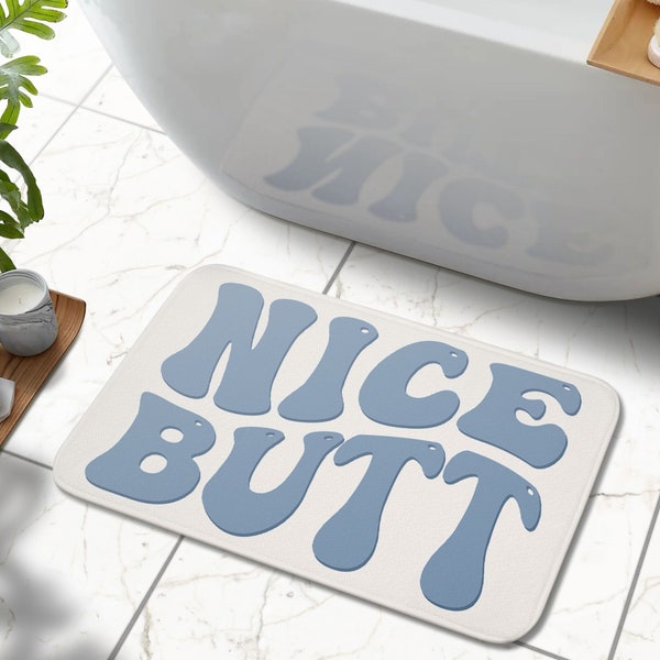 Nice Butt Bath Mat, Funny Bath Mat, Fun Bath Rug, Aesthetic Bathroom Rug, Housewarming Décor Gift