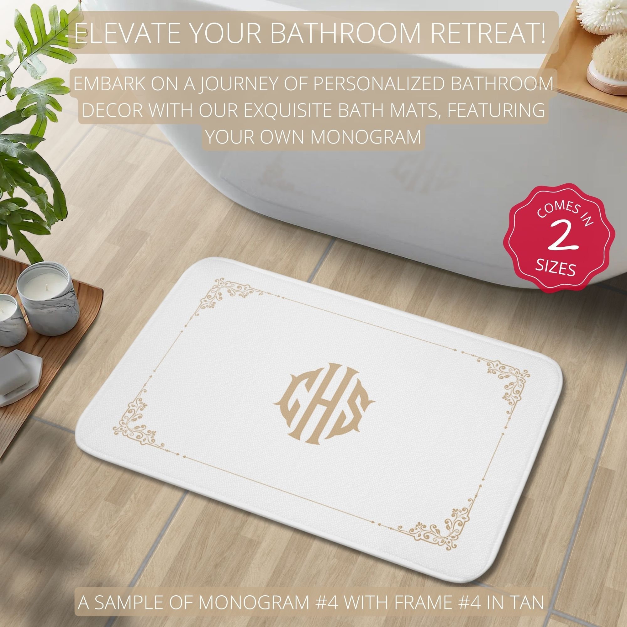 Custom Monogram Bathroom Set | Personalized Shower Curtain | Bath Mat ...