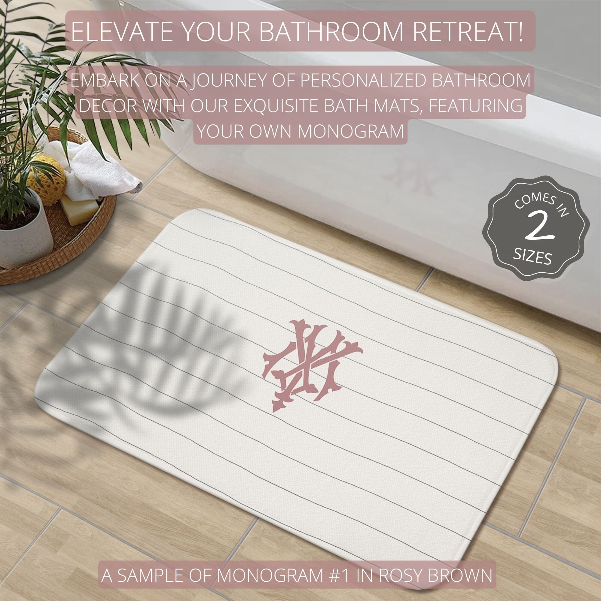Personalized Bathroom Decor Set | Monogrammed Striped Shower Curtain ...