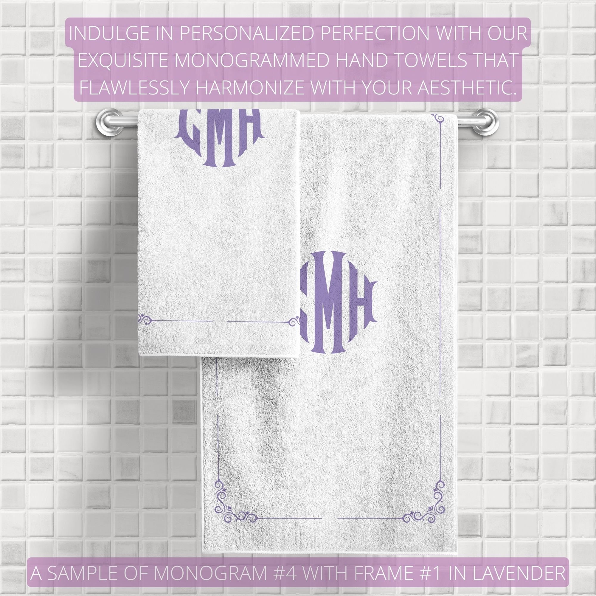 Personalized Bathroom Decor Set Monogrammed Shower Curtain, Bath Mat