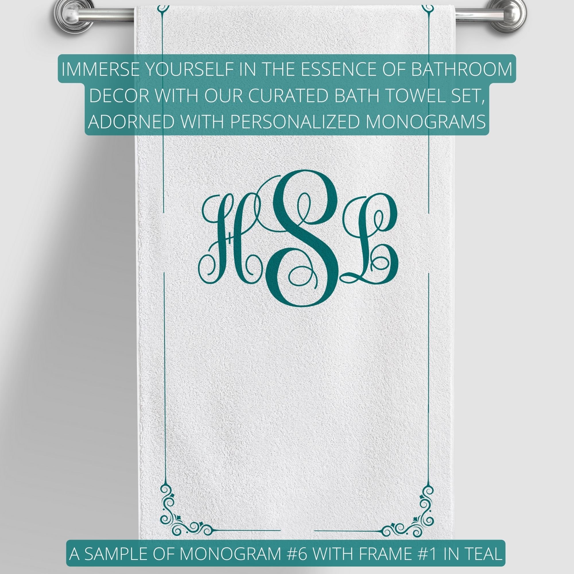 Custom Monogram Bathroom Set | Personalized Shower Curtain | Bath Mat ...