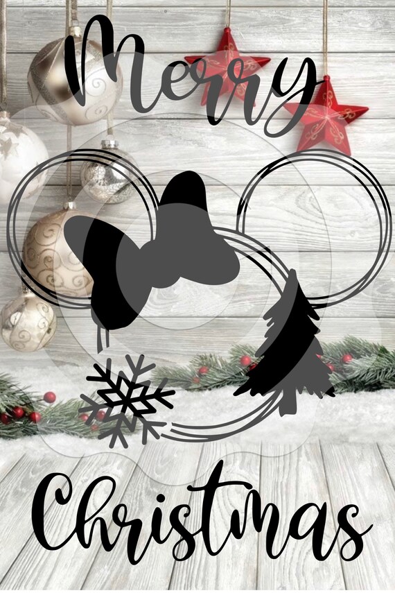 Frohe Weihnachten Minnie Mouse Mickey Mouse Disney Frohe Etsy