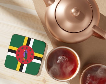 Dominica Coaster, Caribbean Souvenir, Travel Enthusiast, Coffee Table Decor, Desk Coaster, Beach House Decor, Kitchen Home Decor, Office