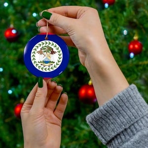 Belize Ornament, Travel Themed Gifts, Novelty Souvenir, World Flag, Exchange Student, Holiday Tree Decor, Country Keepsake, Adventure