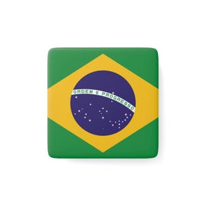 Brazil Magnet, Brazilian Souvenir, Portuguese Gifts, Country Flag, World Travel,  Tourist Souvenir,  Destination Gifts,  Moving Away Gift,