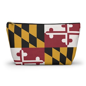 Maryland Pouch, Home State Souvenir, Maryland Crab, Makeup Bag, Cosmetic Travel Bag, Annapolis Md, Electronic Pouch, Novelty Flag, Gifts