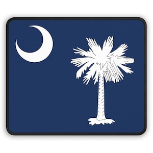 South Carolina, Gaming Mauspad, Souvenir Heimatstaat, Palmetto-Baum, Bürodekor, Zustandsflagge, Klassenzimmerdekor, Abschlussgeschenke,