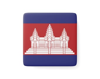 Cambodia Magnet, Asian Culture, World Traveler Gift, Cambodian Flag, Travel Enthusiasts, Cultural Magnet, Vacation Trip, Country Keepsake