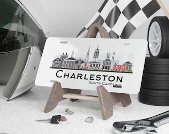 Charleston License Plate, South Carolina State, Car Vanity Plate, Tourist Souvenir, Travel Lover Gift, Graduation, Friend, Brother, Sister,