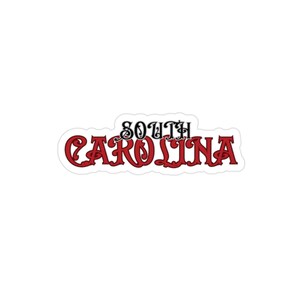 Sticker South Carolina, State Pride, reissouvenir, buitenstickers, sticker waterfles, sticker thuisstaat, waterbestendig, autostickers,