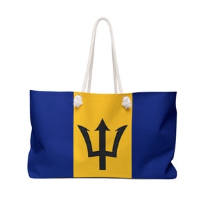Barbados Bag, Travel Themed Gift, Caribbean Souvenir, Weekender Bag, Beach Tote Bag, Cruise Trip Gift, Girls Trip, Mom Birthday, Women