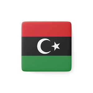 Libya Magnet, Travel Themed Gifts, African Souvenir, Country Flag Magnet, Keepsake Gifts, Wanderlust Gifts, Magnet Collector, Adventure Gift