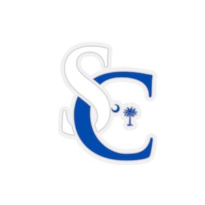 Sticker SC, cadeau thuisstaat, cadeau South Carolina, souvenirs staat, staat Palmetto, staat Palmetto, bagagestickers, zomervakantie, reisavonturen