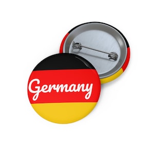 Germany Button, Travel Enthusiast, Pinback Button, German Gifts, Souvenir Pins, World Travel Gift, Study Abroad Gifts, Germany Flag,