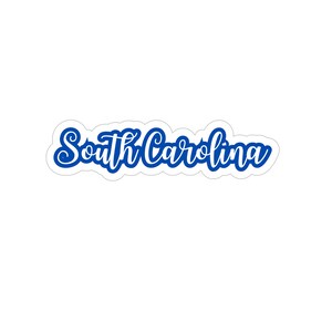 South Carolina Sticker, SC Sticker, Naam van de Amerikaanse staat, Outdoor Sticker, Travel Themed Gift, Palmetto State, Bagage Sticker, Home State Souvenir