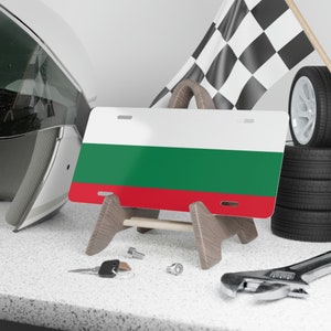 Matrícula da Bulgária, placa personalizada da bandeira. Presentes de viagem, placa frontal, presente para marido, entusiasta de carros, coleção de lembranças, filho, pai,