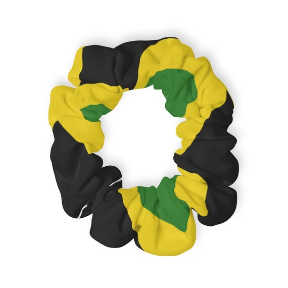 Jamaica Flag Scrunchies Jamaican Accessories Hair Etsy