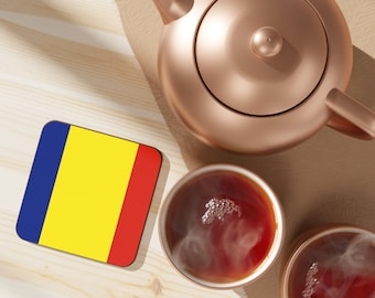 Romania Coasters Romanian Culture, Eastern Europe, New Home Coaster, Travel the World, Vacation Souvenir, Coffee Drinkers Gift, Coffee Lover