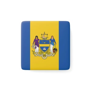 Philly Magnet, Philadelphia City, Porcelain Magnet, Novelty Flag, Philly Pride, Places We Have Lived, New City Gift, Welcome to Philly