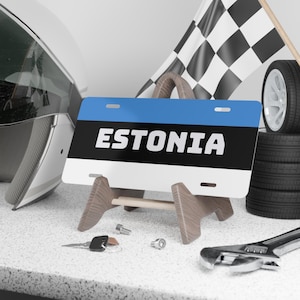 Estonia License Plate, Europe Decor, Man Cave Gifts, Travel Souvenir, Car License Plate, Country Keepsake, Novelty Flag, Gift for Friend