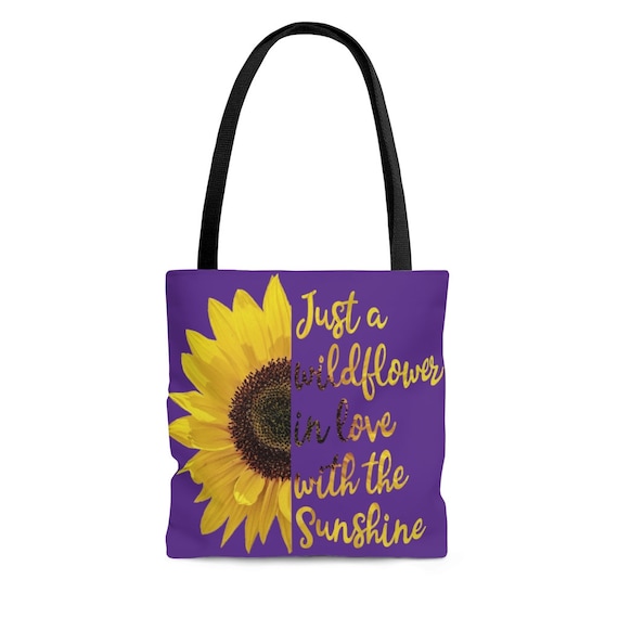 Sunflower Tote Bag Inspirational Gifts Positive Quote | Etsy