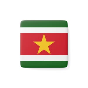 Suriname Magnet, Travel Enthusiast, South America, Souvenir Magnet, Country Flag, Adventure Gift, Keepsake Magnet,  Wanderlust Gifts