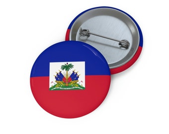 Haiti Pin, Flag Button, Novelty Buttons, Travel Souvenir Gift, Haitian Gifts, World Traveler Gifts, Travel Lovers Gift, Travel Memory