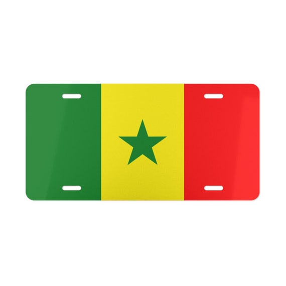 Plaque Immatriculation Décorative Sénégal – 6x12 Pouces – Métal – Décoration Voiture Ou Mur – Cadeau Original - 3