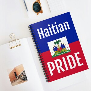 Haiti Notebook, Haitian Pride, Caribbean Souvenir, Travel Lovers Gift, Haitian Gifts, Flag Notebook, Gift for Friend, Dad, Mom