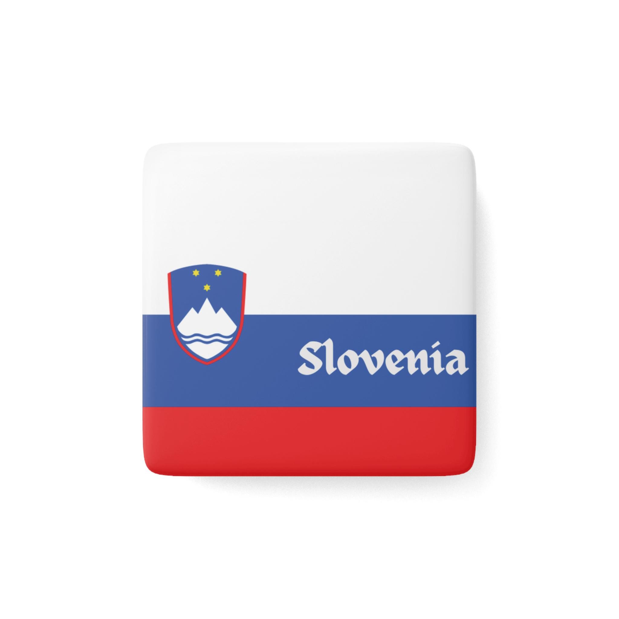 Magnete Da Frigo Slovenia | Serie EU | Souvenir In Vinile | 6,3 X 8,9 Cm | Regalo Da Viaggio
