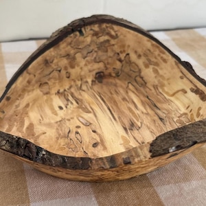 Spalted Maple Natural Edge Bowl