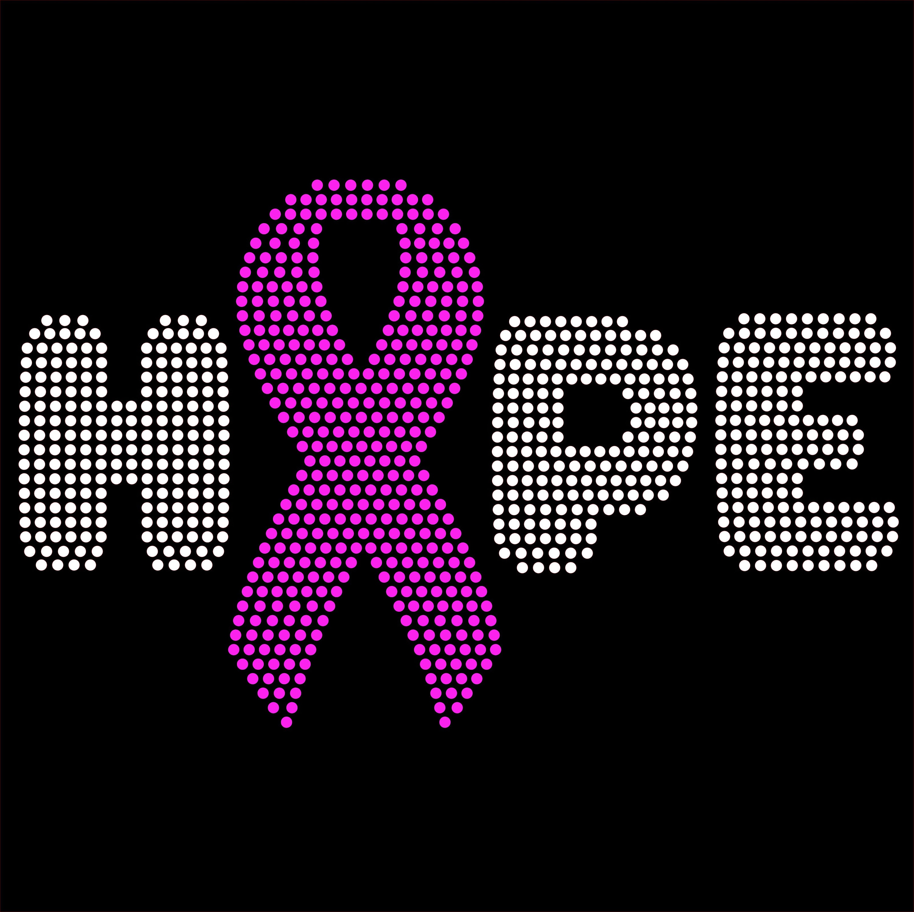 HOPE RIBBON RHINESTONE Template (ss10) - Etsy