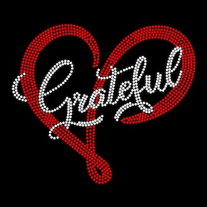 Grateful Heart - ss10 Strass Schablone (SVG)