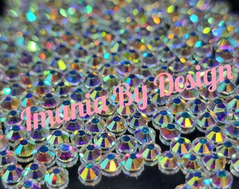 High Quality BRILLANTE™ SS10 or SS06 SILVER UNICORN (CrystalAB) Glass Hotfix Iron-On Rhinestones